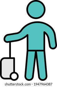 tour vector line colour icon
