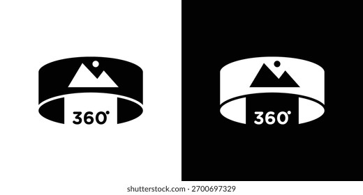 Tour virtual icon design concept. vector flat icons