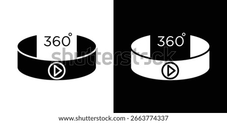 Tour virtual icon symbol collection. Flat vector stock illustration.
