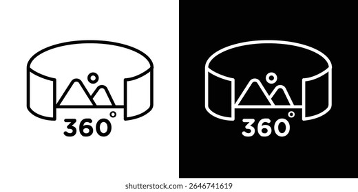 Tour virtual icon vector simple element illustration editable