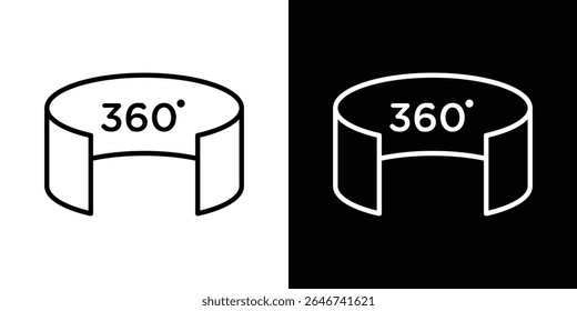 Tour virtual icon vector simple element illustration editable
