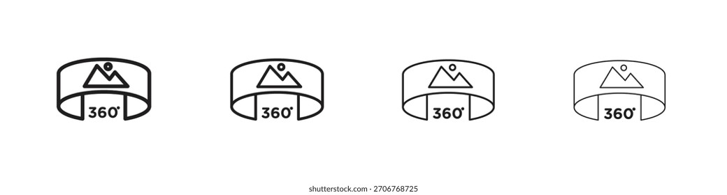 Tour virtual icons symbol vector elements for infographic web