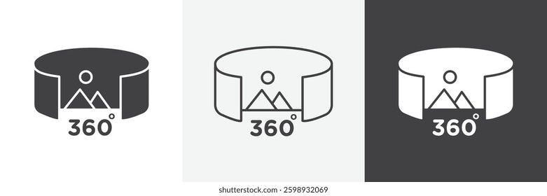 Tour virtual icons in Thin line black color. flat simple vector symbols illustration.