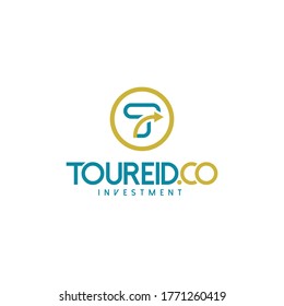 Toureid investment logo design vector 