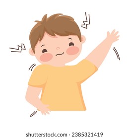 tourette syndrome boy character illustration