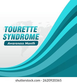 Tourettes Awareness Month. observado todos os anos em maio. Adequado para Cartazes, Cartão, Banner e Postagem de Mídia Social