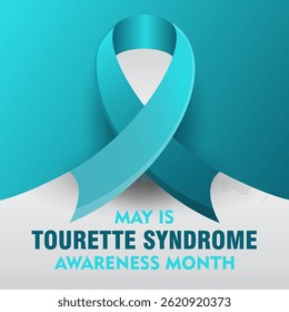 Tourettes Awareness Month. observed every year in May. Suitable for Posters, Card, Banner and Social Media Post