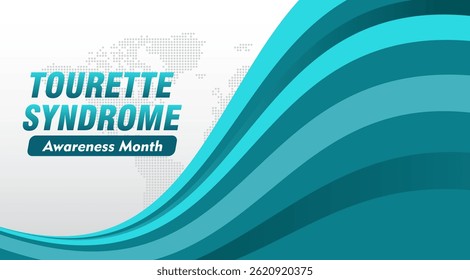 Tourettes Awareness Month. observed every year in May. Suitable for Posters, Card, Banner and Social Media Post