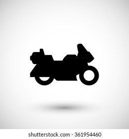 Touring motorcycle icon
