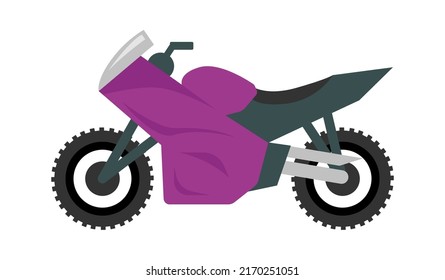 Icono de la motocicleta itinerante. Ilustración del vector