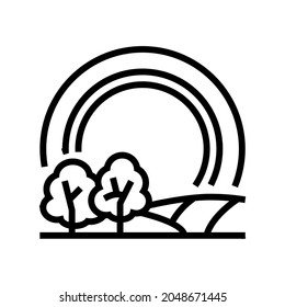 touring tires line icon vector. touring tires sign. isolated contour symbol black illustration