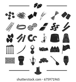 tourism, accessories, leisure and other web icon in black style.tea, dessert, treats, icons in set collection.