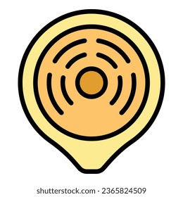 Tourism amphitheater icon outline vector. Ancient work. Old stadium color flat