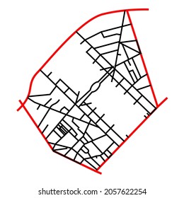 tourism area road network map design