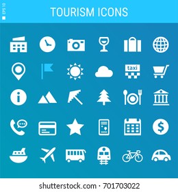 Tourism bold linear icons