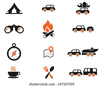 Tourism and Car Travel Icons