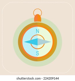 TOURISM COMPASS FLAT ICON