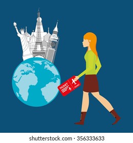 tourism concept design, vector illustration eps10 graphic 