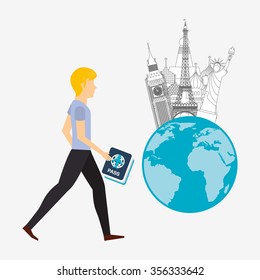 tourism concept design, vector illustration eps10 graphic 