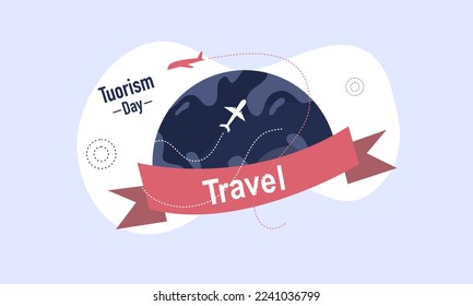 tourism day illustration vector design for tourism event vector