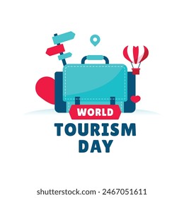Ilustración de diseño de Vector del día del turismo