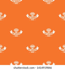 Tourism dirigible pattern vector orange for any web design best