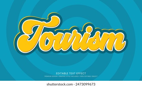 tourism editable 3d text effect template bold typography and abstract style drinks logo and brand