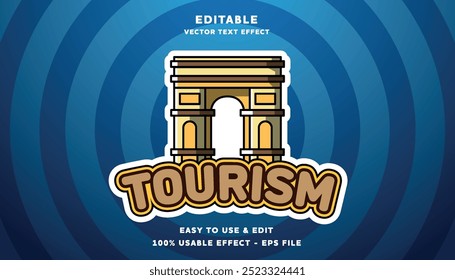 tourism editable logotype with modern and simple style