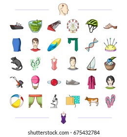tourism, entertainment, sea and other web icon in cartoon style., sale, medicine, sport, icons in set collection.