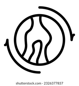 Tourism globe icon outline vector. World travel. Global map