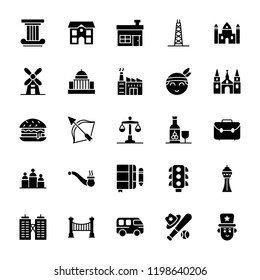 Tourism Glyph Vector Icons 