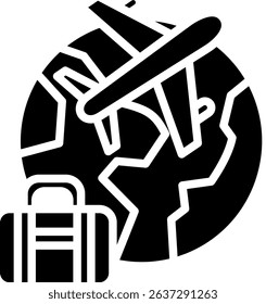 Tourism Icon Glyph Vector Illustration
