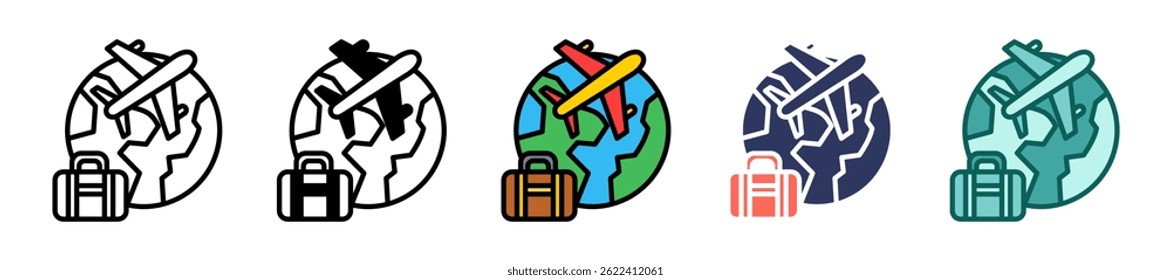 Ícone de turismo Ilustração de vetor múltiplo