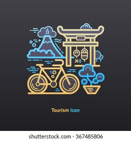 Tourism icon. Part of the travel vacation icon set. 