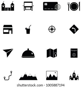 tourism icon set