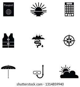 tourism icon set