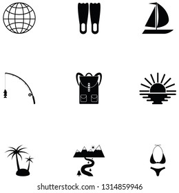 tourism icon set