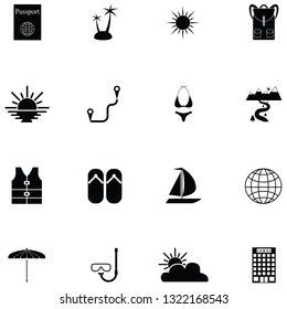 tourism icon set