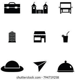 tourism icon set