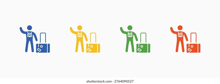 Tourism Icon Set Color Multiple Style Collection Element For Design