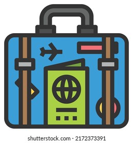 TOURISM Icon Vector Symbol  Simple Design For Using In Graphics Web Report Logo Infographics