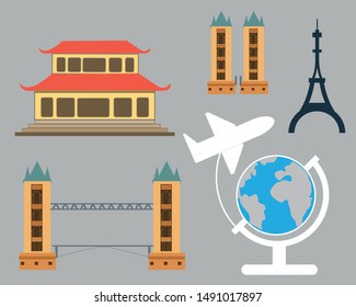 tourism
   icon and vector to work on your design image