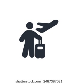 tourism icon. vector.Editable stroke.linear style sign for use web design,logo.Symbol illustration.