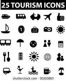 tourism icons - black series. more icons you can find in my portfolio.