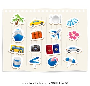 tourism icons note Vector 