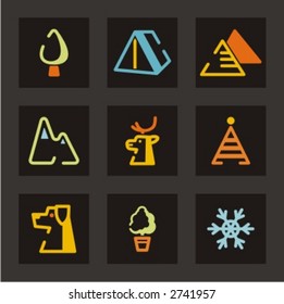 Tourism icons set. Check my portfolio for much more of this series as well as thousands of similar and other great vector items.