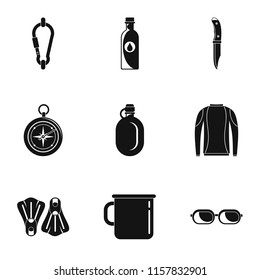 Tourism icons set. Simple set of 9 tourism vector icons for web isolated on white background