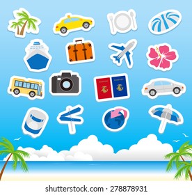tourism icons Vector