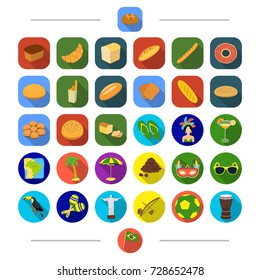 Tourism, leisure, food and other web icon in cartoon style. Flag, drum, sport, icons in set collection.