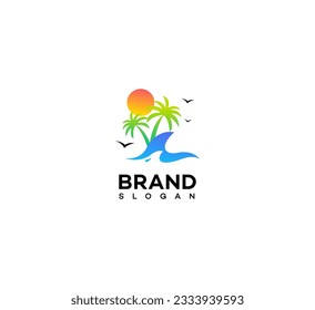 diseño vectorial de iconos de logotipo de turismo